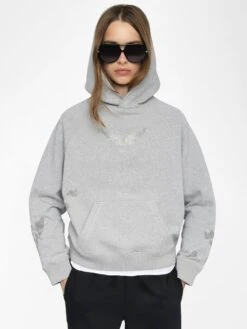 Zadig & Voltaire Georgy Grey Women's Rhinestone Sweatshirt Gris Chine -Zadig & Voltaire Clothing JWSS01665 GRIS CHINE ADDI 2 68485219deb9a