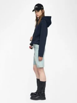 Zadig & Voltaire Georgy Hooded Embellished Sweatshirt In Navy Encre -Zadig & Voltaire Clothing JWSS01667 ENCRE ADDI 1 6849a2cbefb8c