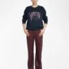 Zadig & Voltaire Upper Sweatshirt Encre -Zadig & Voltaire Clothing JWSS01677 ENCRE SHOOTING 685e8bfb379a4