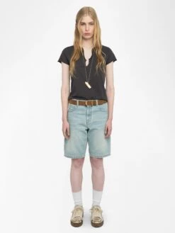 Zadig & Voltaire Tuni Henley T-shirt Dark Chocolate