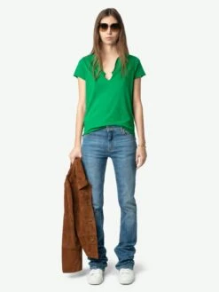 Zadig & Voltaire Henley T-shirt Gazon