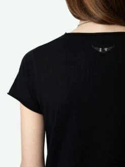 Zadig & Voltaire Tuni Henley T-shirt Black -Zadig & Voltaire Clothing JWTN00447 NOIR ADDI 2 664c64e45da48