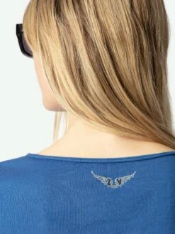 Zadig & Voltaire Tuni Henley T-shirt Surf -Zadig & Voltaire Clothing JWTN00447 SURF ADDI 3 67a6245c60cec