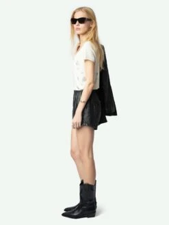 Zadig & Voltaire Henley T-shirt Ecru -Zadig & Voltaire Clothing JWTN02603 ECRU ADDI 2 6728e09f7ec75