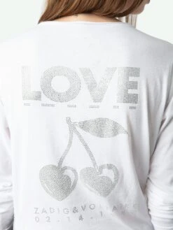 Zadig & Voltaire Henley T-shirt White -Zadig & Voltaire Clothing JWTN02607 WHITE HOVER 675fee334a2e3