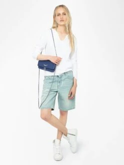 Zadig & Voltaire White Henley Fishnet T Shirt White -Zadig & Voltaire Clothing JWTN02640 WHITE ADDI 1 681b6775d726c