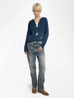 Zadig & Voltaire Tuni Henley Shirt Blueberry 10 Zadig & Voltaire Tuni Henley Shirt Blueberry -Zadig & Voltaire Clothing JWTN02643 BLUEBERRY ADDI 1 685e8c1aaaec5