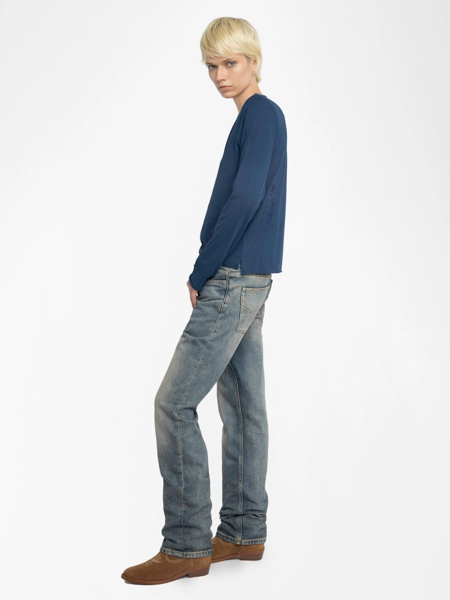 Zadig & Voltaire Tuni Henley Shirt Blueberry 6 Zadig & Voltaire Tuni Henley Shirt Blueberry - Image 4