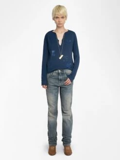 Zadig & Voltaire Tuni Henley Shirt Blueberry