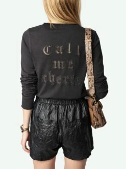 Zadig & Voltaire Henley Fishnet T-shirt Carbone -Zadig & Voltaire Clothing JWTN02644 CARBONE HOVER 672a425ee53a5