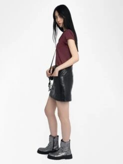 Zadig & Voltaire Henley T-shirt Tuni Burgundy 11 Zadig & Voltaire Henley T-shirt Tuni Burgundy -Zadig & Voltaire Clothing JWTN02646 BURGUNDY ADDI 2 685d209e6a4d1