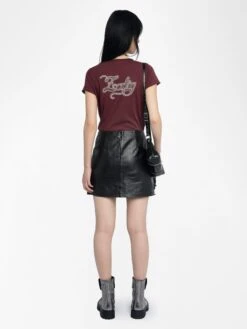 Zadig & Voltaire Henley T-shirt Tuni Burgundy 9 Zadig & Voltaire Henley T-shirt Tuni Burgundy -Zadig & Voltaire Clothing JWTN02646 BURGUNDY BACK 685d20d3b8f2b