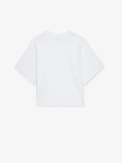 Zadig & Voltaire Lennox Cropped Tee Pure White -Zadig & Voltaire Clothing JWTS01649 PURE WHITE PACKSHOT 2 668ea924b68d9