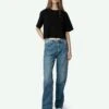 Zadig & Voltaire Lennox Cropped Tee Washed Black -Zadig & Voltaire Clothing JWTS01649 WASHED BLACK SHOOTING 668ea94ec00ea