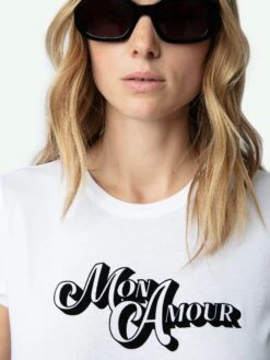 Zadig & Voltaire Woop Amour T-shirt White -Zadig & Voltaire Clothing JWTS01657 BLANC HOVER 66262f0e8073e