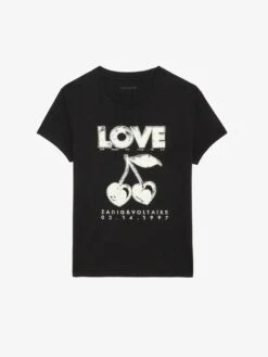 Zadig & Voltaire Walk T-shirt Black 15 Zadig & Voltaire Walk T-shirt Black -Zadig & Voltaire Clothing JWTS02684 BLACK PACKSHOT 6763e2bfc1190