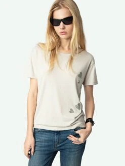 Zadig & Voltaire Marta T-shirt Light Grey -Zadig & Voltaire Clothing JWTS02731 LIGHT GREY ADDI 2 6728e2032870b