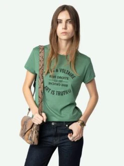 Zadig & Voltaire Walk T-shirt Coriander -Zadig & Voltaire Clothing JWTS02769 CORIANDER ADDI 1 67619ad5aecef