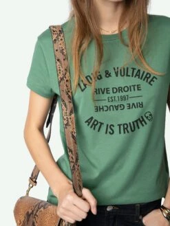 Zadig & Voltaire Walk T-shirt Coriander -Zadig & Voltaire Clothing JWTS02769 CORIANDER HOVER 67619aa51ef50