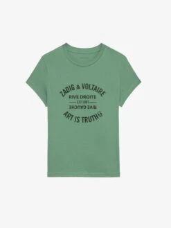 Zadig & Voltaire Walk T-shirt Coriander -Zadig & Voltaire Clothing JWTS02769 CORIANDER PACKSHOT 6763e3534c3e2