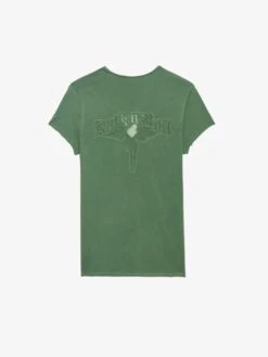 Zadig & Voltaire Story T-shirt Coriander -Zadig & Voltaire Clothing JWTS02786 CORIANDER PACKSHOT 2 6728b2fc6f004