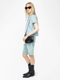 Zadig & Voltaire Mirta Cropped Polo Shirt Cloud -Zadig & Voltaire Clothing JWTS02792 CLOUD ADDI 2 681b681c89fdf