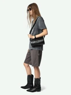 Zadig & Voltaire Edwin T-shirt Carbone -Zadig & Voltaire Clothing JWTS02805 CARBONE ADDI 3 675fef094478e