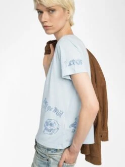 Zadig & Voltaire Alys T-shirt Cloud -Zadig & Voltaire Clothing JWTS02818 CLOUD HOVER 685e8c0b61e62