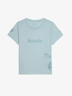 Zadig & Voltaire Alys T-shirt Cloud -Zadig & Voltaire Clothing JWTS02818 CLOUD PACKSHOT 684fe18079aec