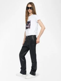 Zadig & Voltaire Alys Women's White Graphic Tee With Photoprint White -Zadig & Voltaire Clothing JWTS02822 WHITE ADDI 2 6849a4691dcf2