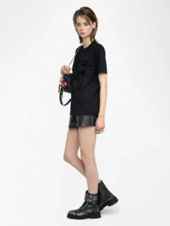 Zadig & Voltaire Edwin T-shirt Black -Zadig & Voltaire Clothing JWTS02826 BLACK ADDI 2 687df5c155cb4