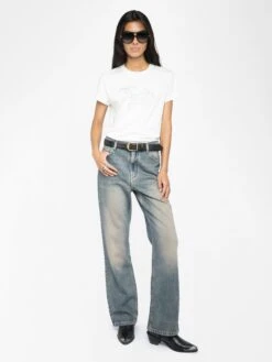 Zadig & Voltaire T-shirt Walk Ecru -Zadig & Voltaire Clothing JWTS02835 ECRU ADDI 1 686b8347dd07f