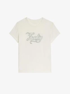 Zadig & Voltaire T-shirt Walk Ecru -Zadig & Voltaire Clothing JWTS02835 ECRU PACKSHOT 686681629c807