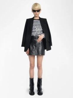 Zadig & Voltaire Edwini T-shirt Black -Zadig & Voltaire Clothing JWTS02839 BLACK ADDI 1 685e8c609f000