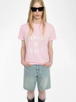 Zadig & Voltaire Edwin T-shirt Candy -Zadig & Voltaire Clothing JWTS02868 CANDY HOVER 683700afa45f1