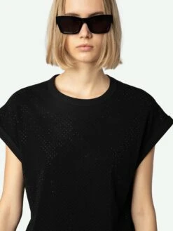 Zadig & Voltaire Cecilia Tank Top Black -Zadig & Voltaire Clothing JWTT00244 NOIR ADDI 2 6704e3801f6ee