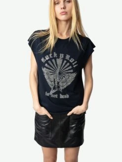 Zadig & Voltaire Cloe Tank Top Encre -Zadig & Voltaire Clothing JWTT01265 ENCRE ADDI 1 67234d807ffb7