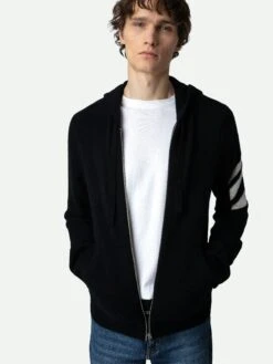 Zadig & Voltaire Clash Arrow Cashmere Cardigan Black -Zadig & Voltaire Clothing KMCA00009 NOIR HOVER