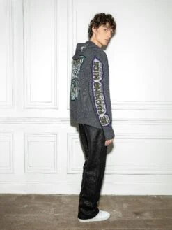 Zadig & Voltaire Oliver Cardigan Anthracite -Zadig & Voltaire Clothing KMCA00221 ANTHRACITE ADDI 1