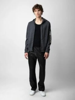 Zadig & Voltaire Oliver Cardigan Anthracite -Zadig & Voltaire Clothing KMCA00221 ANTHRACITE ADDI 2