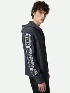 Zadig & Voltaire Oliver Cardigan Anthracite -Zadig & Voltaire Clothing KMCA00221 ANTHRACITE HOVER