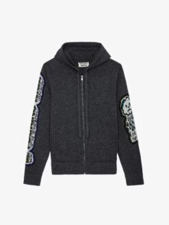 Zadig & Voltaire Oliver Cardigan Anthracite -Zadig & Voltaire Clothing KMCA00221 ANTHRACITE PACKSHOT