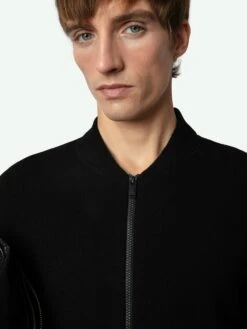 Zadig & Voltaire Cashton Wool Cardigan Black -Zadig & Voltaire Clothing KMCA00227 NOIR HOVER 670548e3b3b2e