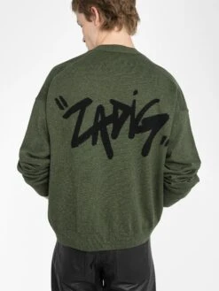 Zadig & Voltaire Mirko Cardigan Used Kaki -Zadig & Voltaire Clothing KMCA01261 USED KAKI HOVER 68011fabae0ff