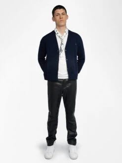 Zadig & Voltaire Mirko Cardigan Encre -Zadig & Voltaire Clothing KMCA01272 ENCRE ADDI 1 6863f4d28a083