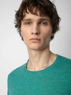 Zadig & Voltaire Teiss Cashmere Sweater Aqua -Zadig & Voltaire Clothing KMSW00010 AQUA ADDI 1
