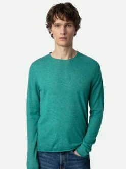 Zadig & Voltaire Teiss Cashmere Sweater Aqua -Zadig & Voltaire Clothing KMSW00010 AQUA HOVER