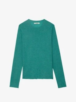 Zadig & Voltaire Teiss Cashmere Sweater Aqua -Zadig & Voltaire Clothing KMSW00010 AQUA PACKSHOT