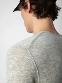 Zadig & Voltaire Teiss Cashmere Sweater Light Grey -Zadig & Voltaire Clothing KMSW00010 LIGHT GREY ADDI 1 1