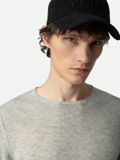 Zadig & Voltaire Teiss Cashmere Sweater Light Grey -Zadig & Voltaire Clothing KMSW00010 LIGHT GREY HOVER 1